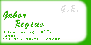 gabor regius business card